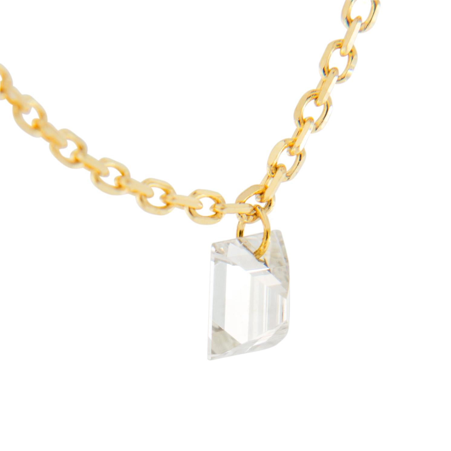 Jona Floating White Diamond 18 Karat Yellow Gold Necklace 2