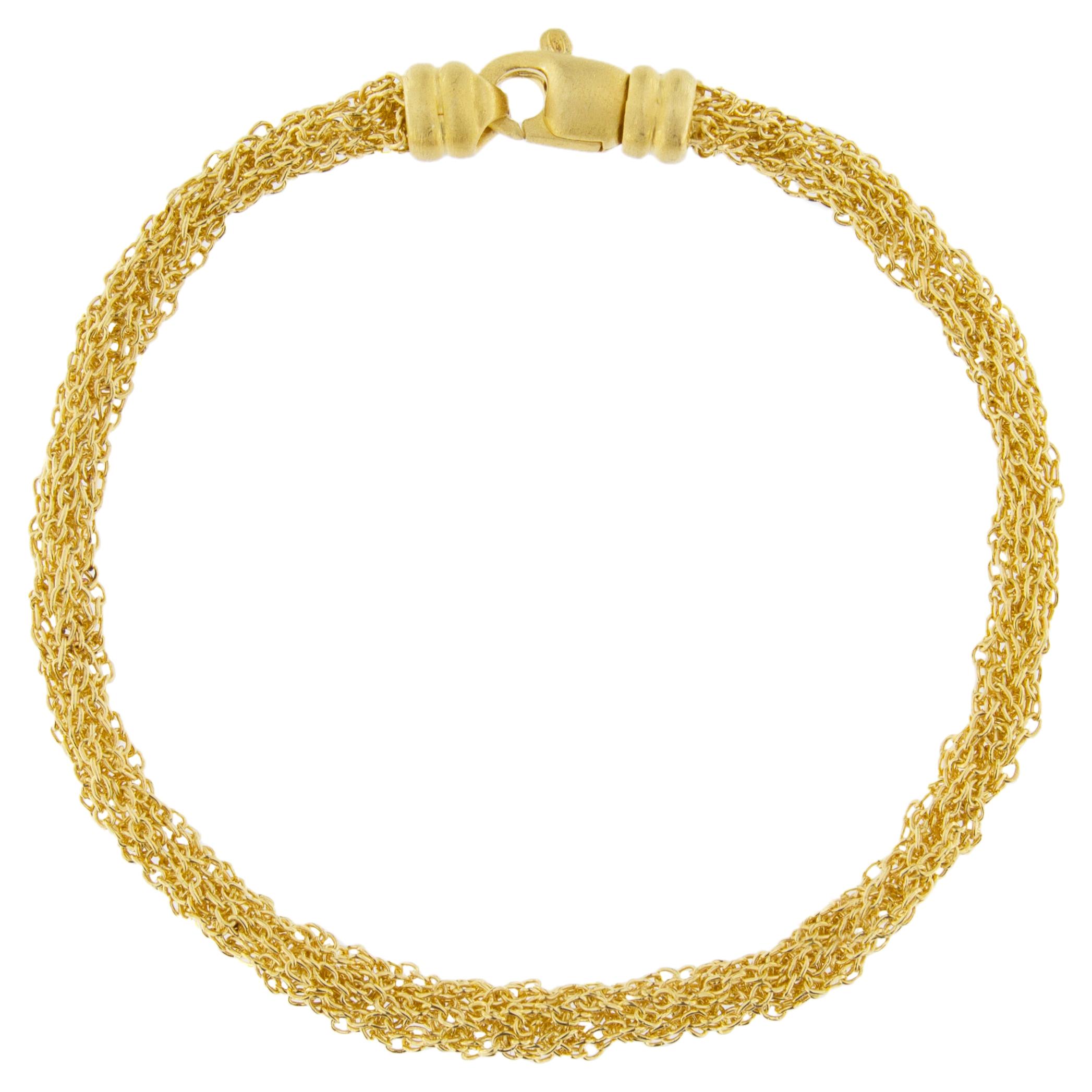 Jona Gold-Plate Sterling Silver Woven Chain Bracelet