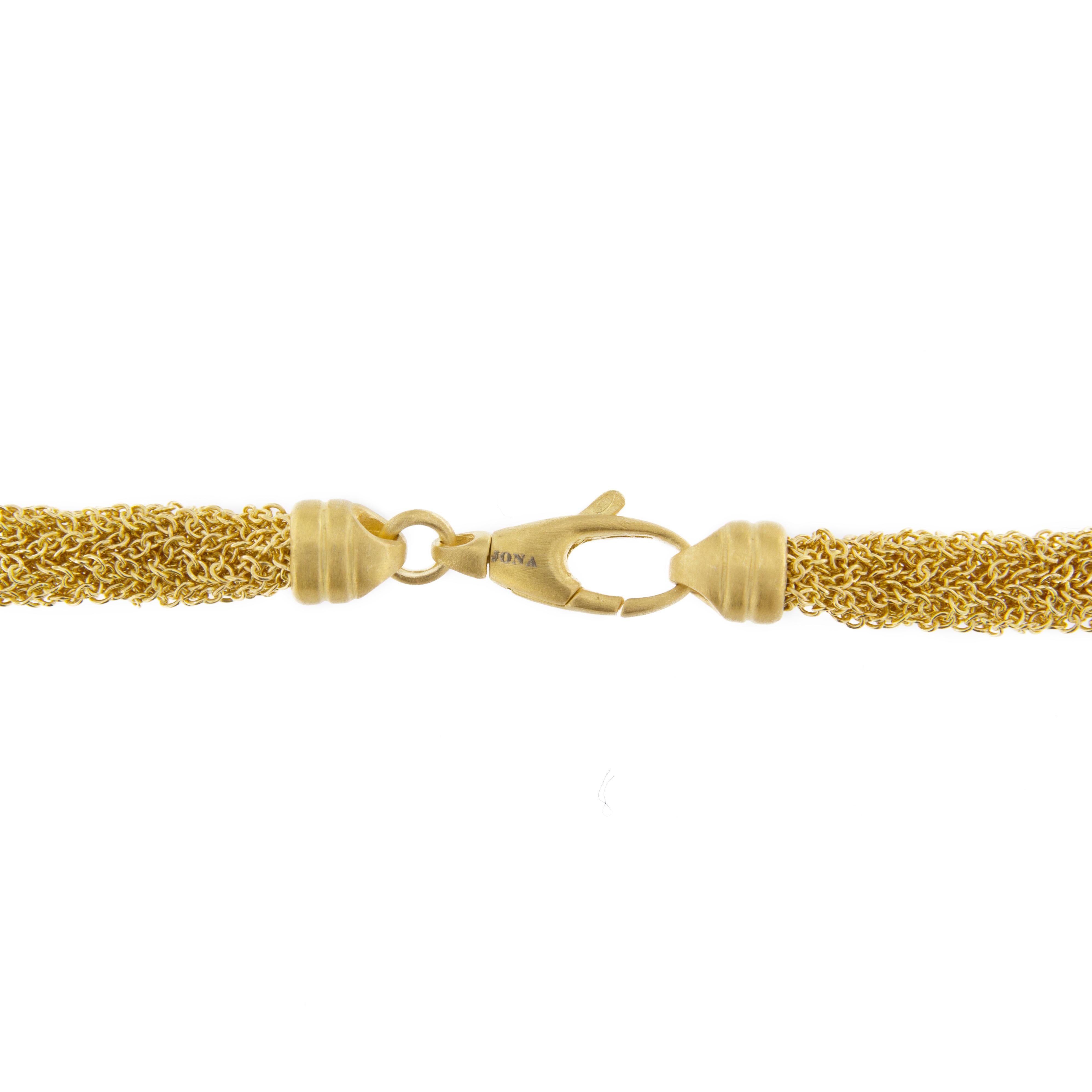 Women's or Men's Alex Jona Gold-Plate Sterling Silver Woven Chain Necklace For Sale