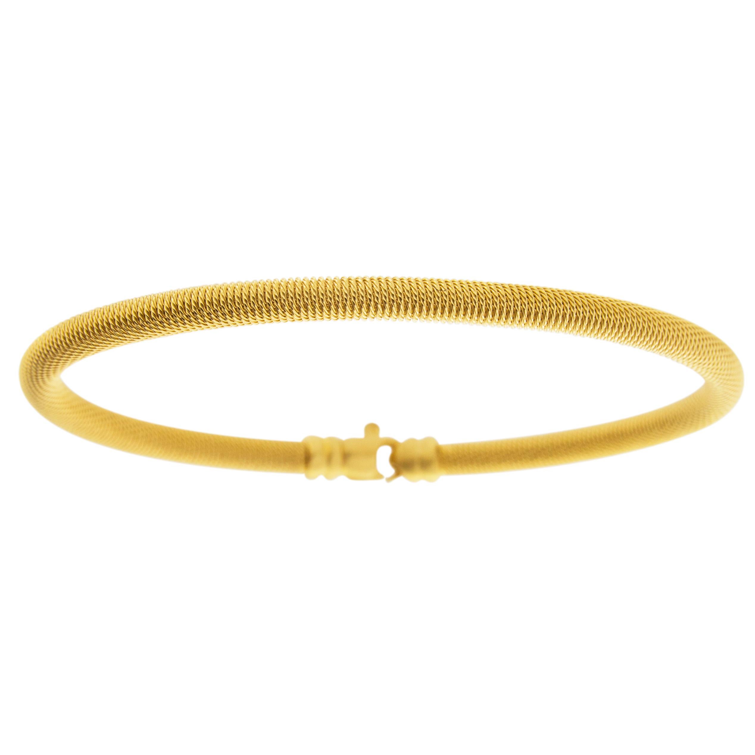 Jona GoldPlated Sterling Silver Basket Weave Bangle Bracelet at 1stDibs