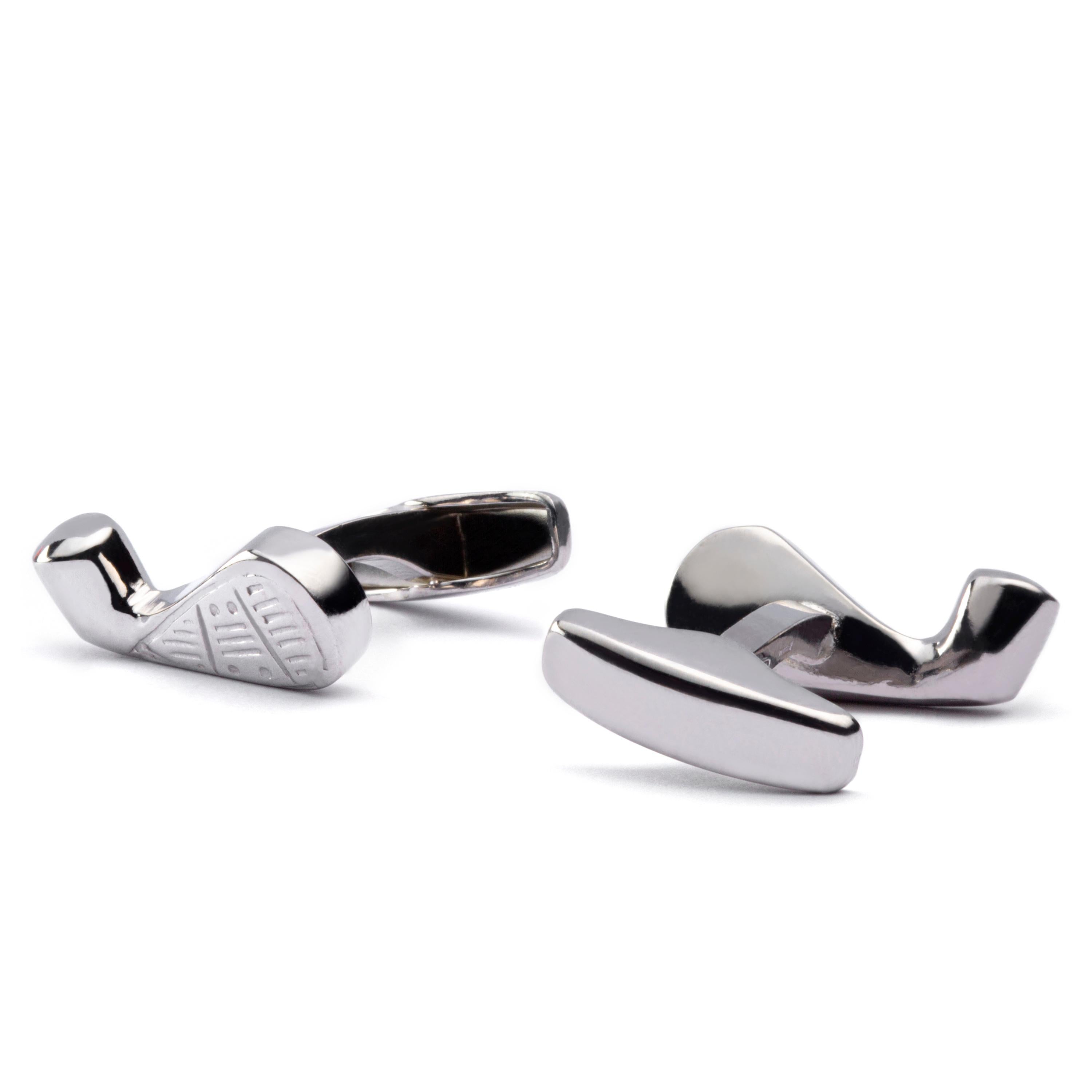 Alex Jona Golf-Club Sterling Silver Cufflinks In New Condition In Lugano, CH