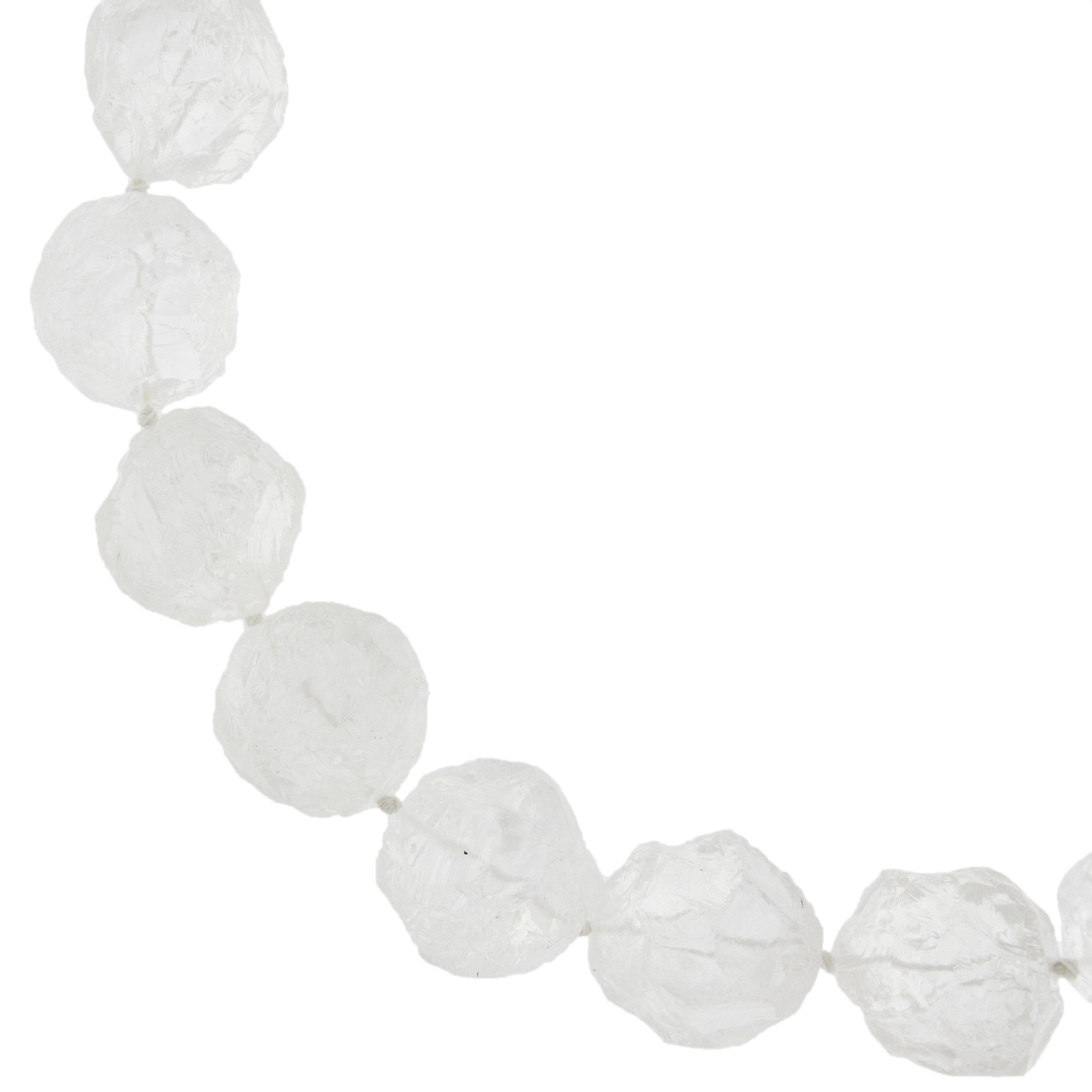 Round Cut Jona Hammered Rock Crystal Necklace