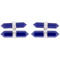 Gemelli in argento Jona Lapis Lazuli Prism Bar