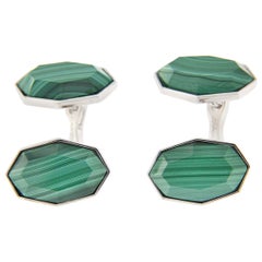 Jona Malachite Sterling Silver Cufflinks