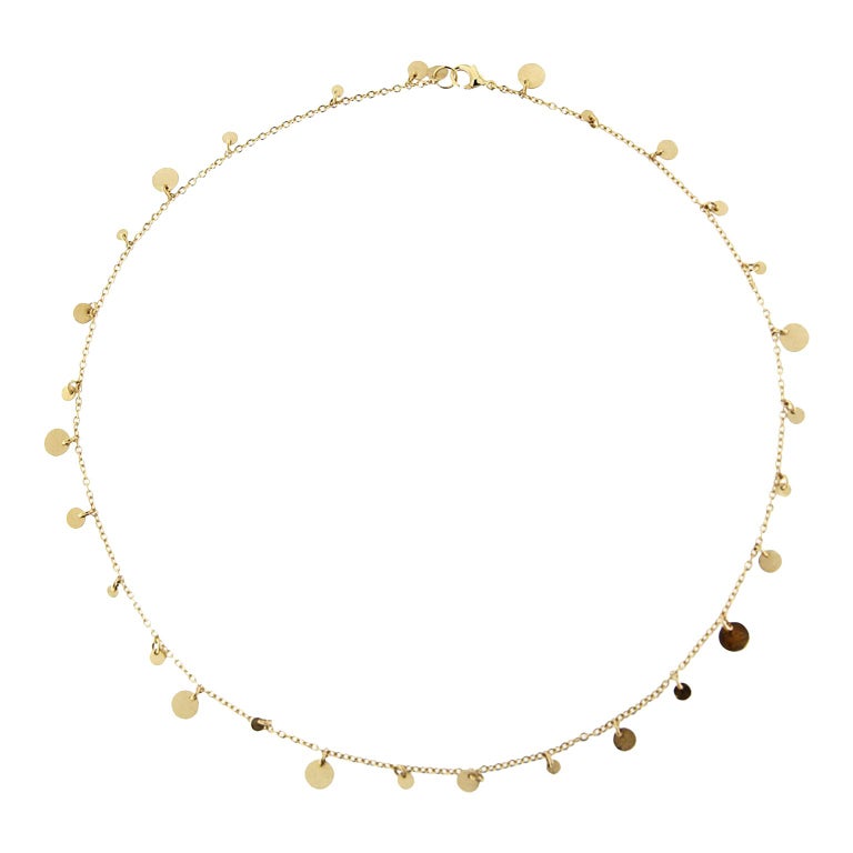 Alex Jona Multi Coin 18 Karat Yellow Gold Chain Necklace For Sale