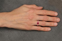 Jona Natural Burmese Ruby Pink Sapphire and Diamond 18 Karat Rose Gold Ring
