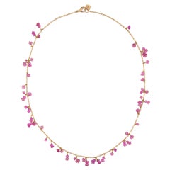 Alex Jona Pink Sapphire 18 Karat Rose Gold Necklace