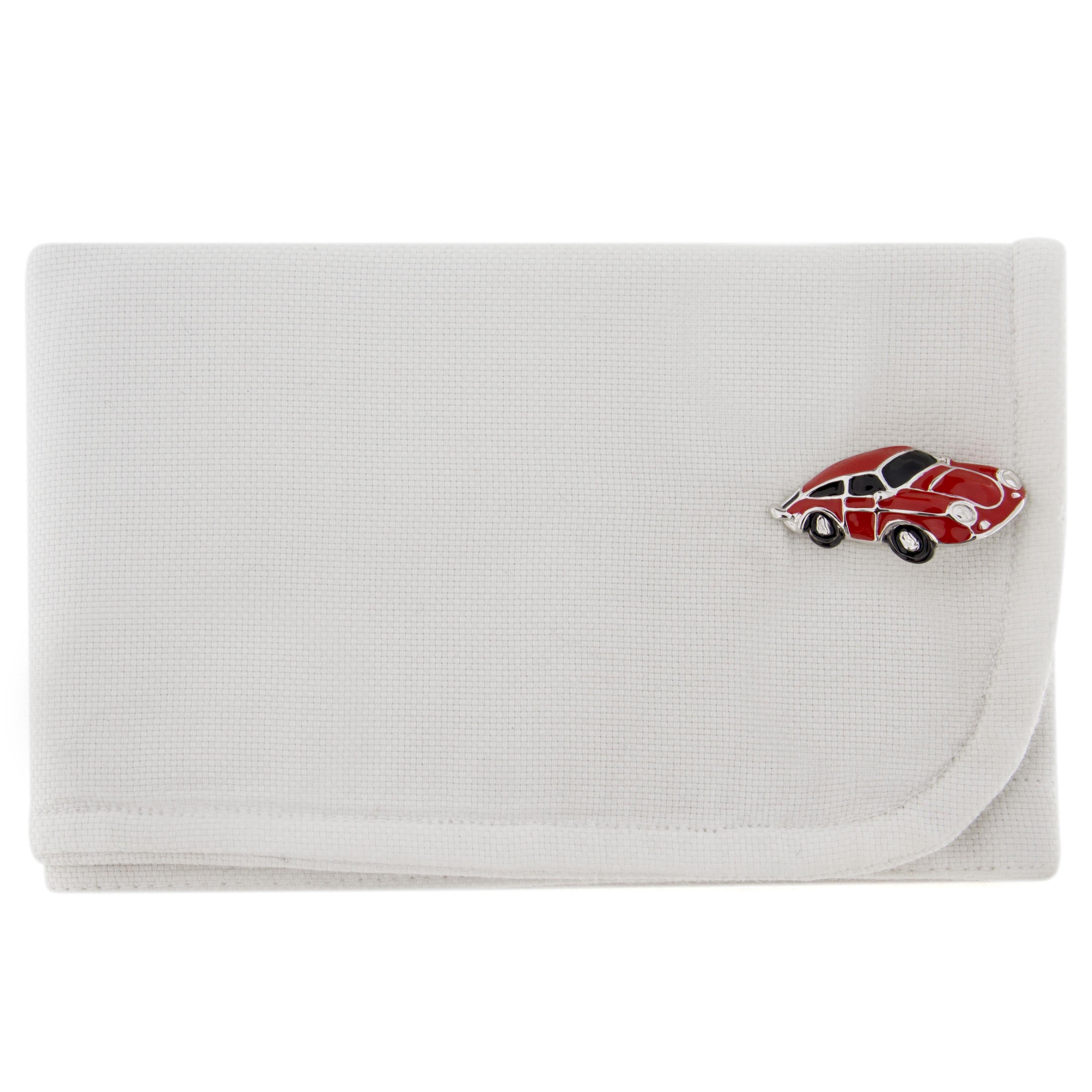 Jona design collection, hand crafted in Italy, Rhodium plated sterling silver Porsche Cufflinks with red enamel. Dimension: L 1.10 in x W 0.55 in - L 28 mm x W 14.20 mm
All Jona jewelry is new and has never been previously owned or worn. Each item