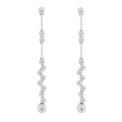 Jona White Diamond 18 Karat White Gold Bubble Drop Earrings