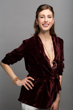 Alex Jona Rubellite Moonstone 18 K Rose Gold Pendant Necklace