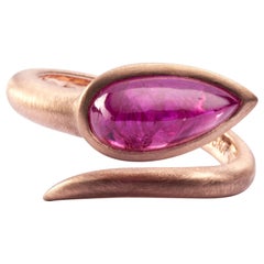 Jona Ruby 18 Karat Rose Gold Coil Snake Ring