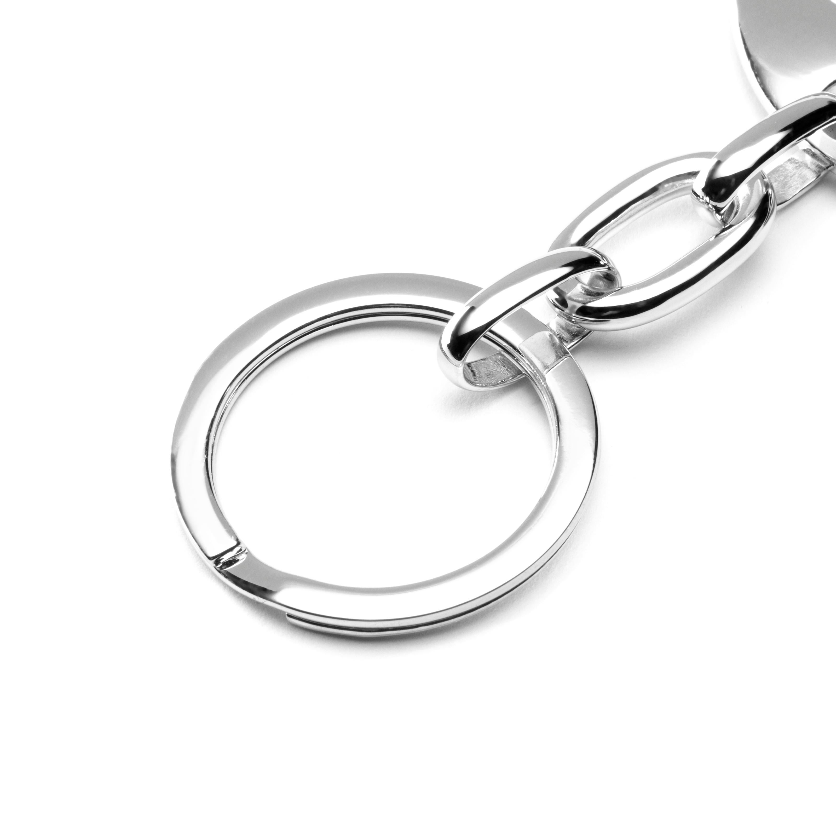 Women's or Men's Alex Jona Smile Sterling Silver Key Holder