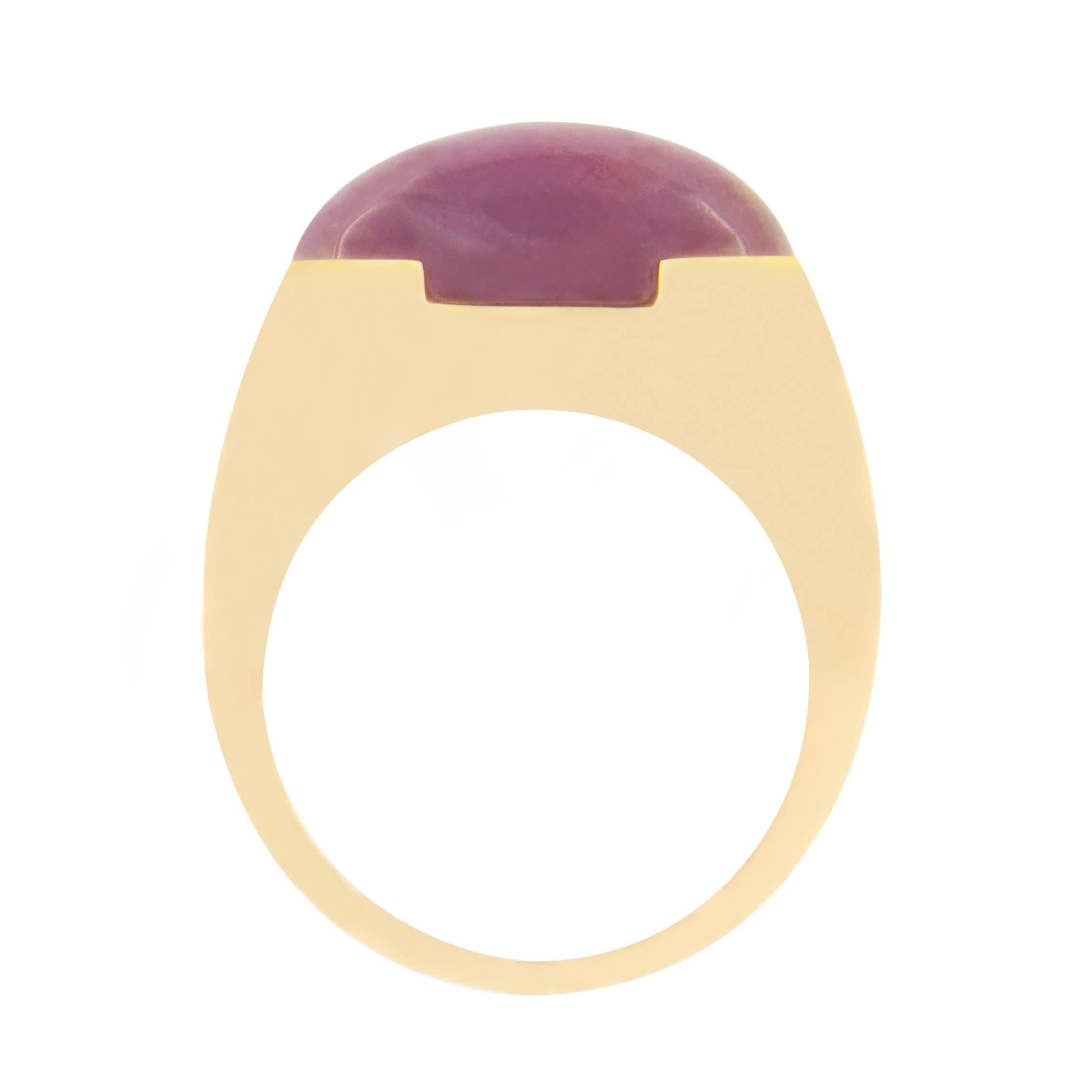 Jona Cabochon Star Ruby 18 Karat Rose Gold Ring 2