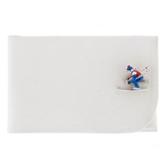 Jona Sterling Silver Enamel Skier Cufflinks