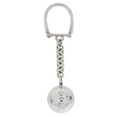 Porte-clés de balle de golf en argent sterling Jona