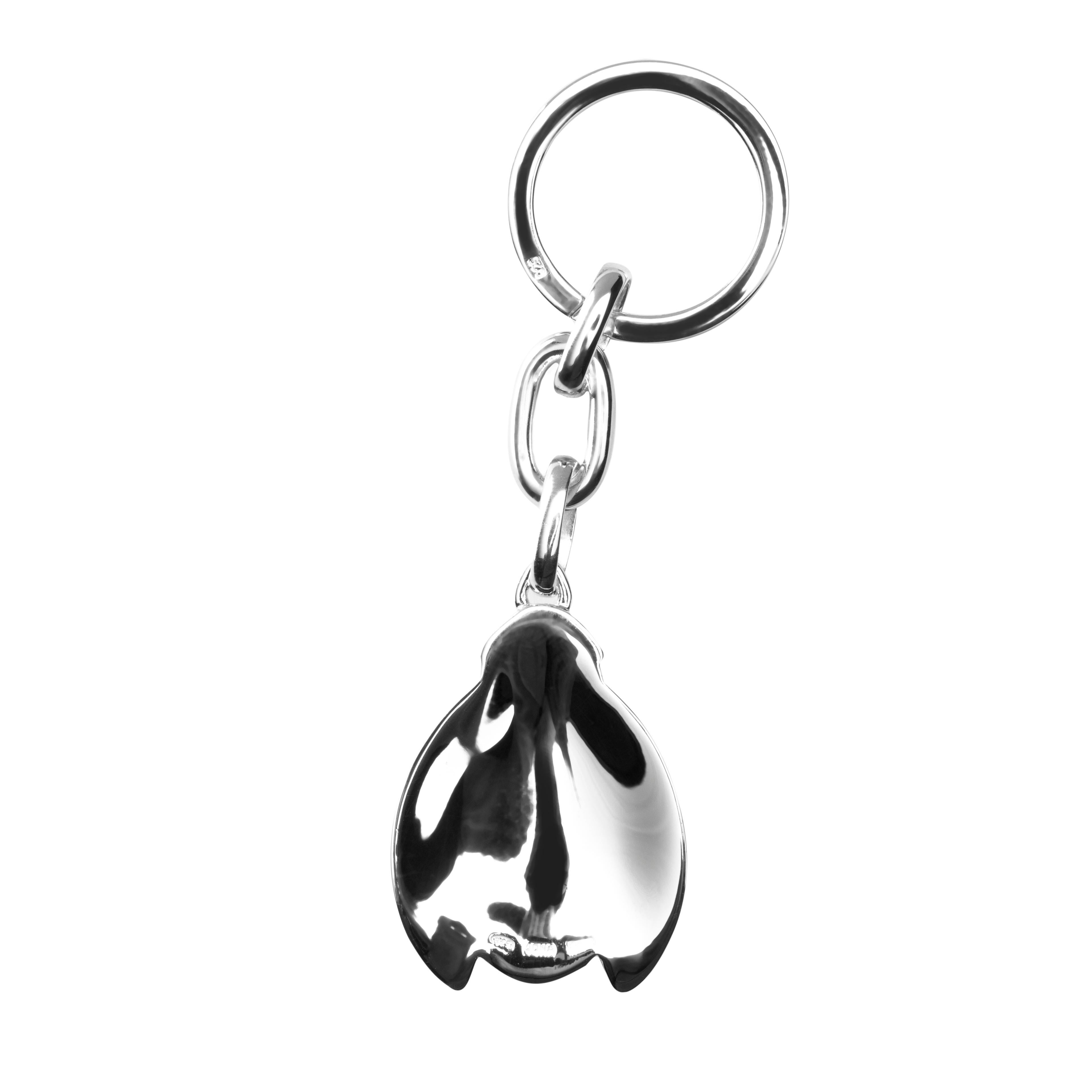 Jona Sterling Silver Ladybug Key Holder In New Condition In Torino, IT