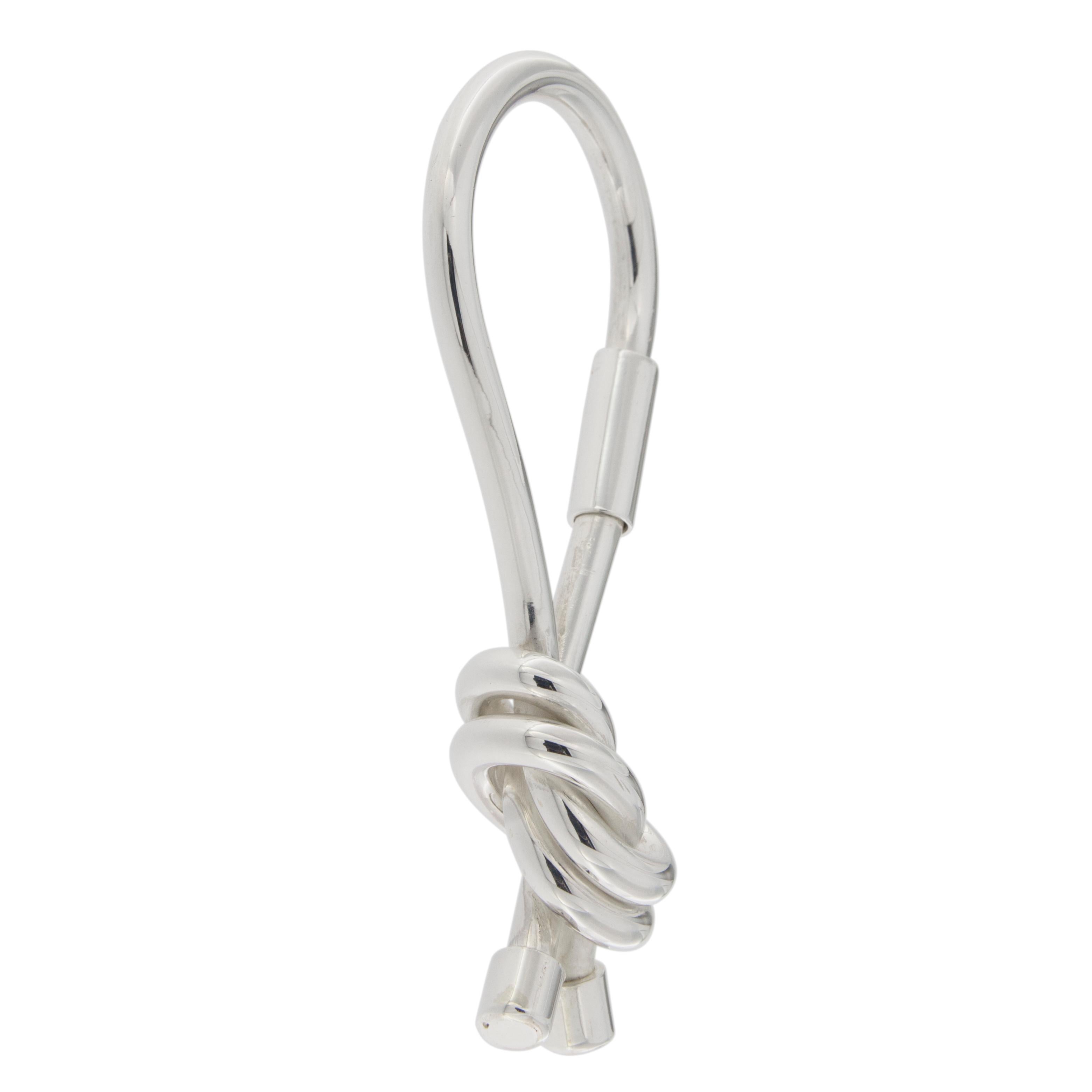 Jona Sterling Silver Marine Knot Key Holder In New Condition In Torino, IT
