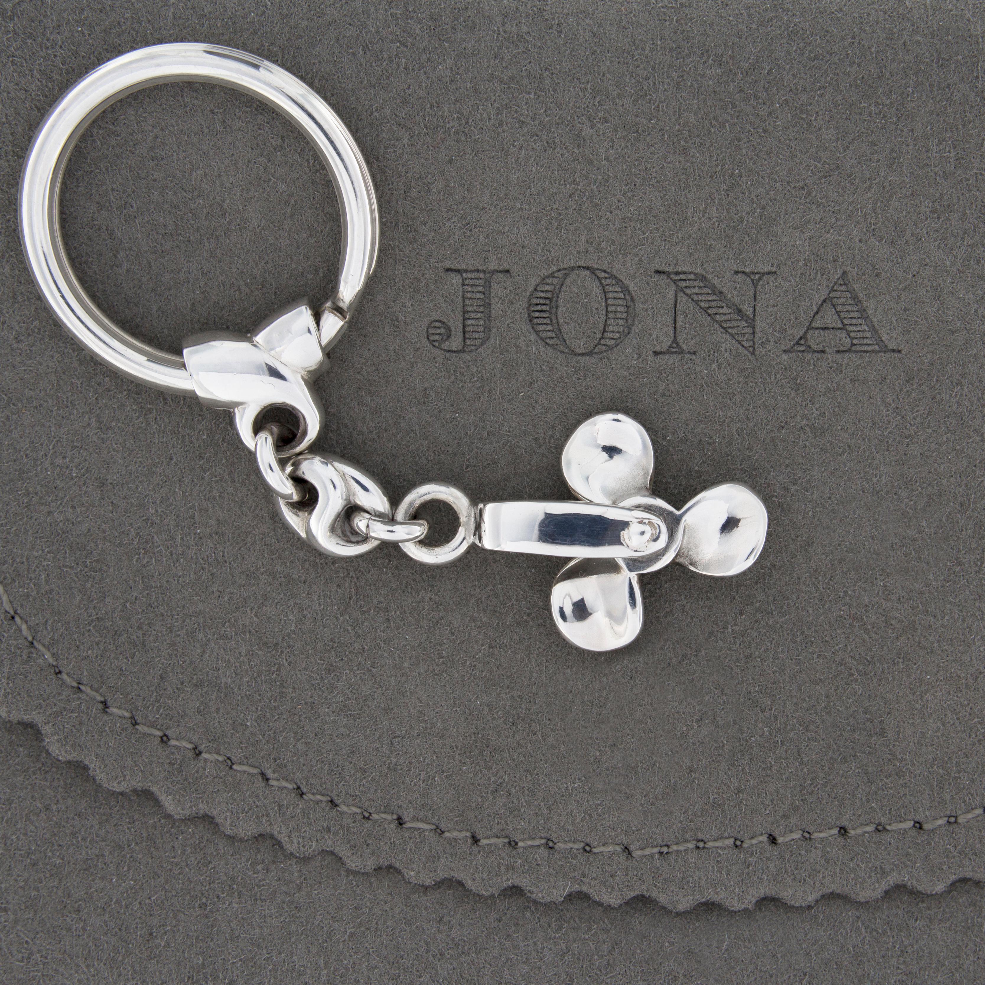 Jona Sterling Silver Propeller Key Holder In New Condition In Torino, IT