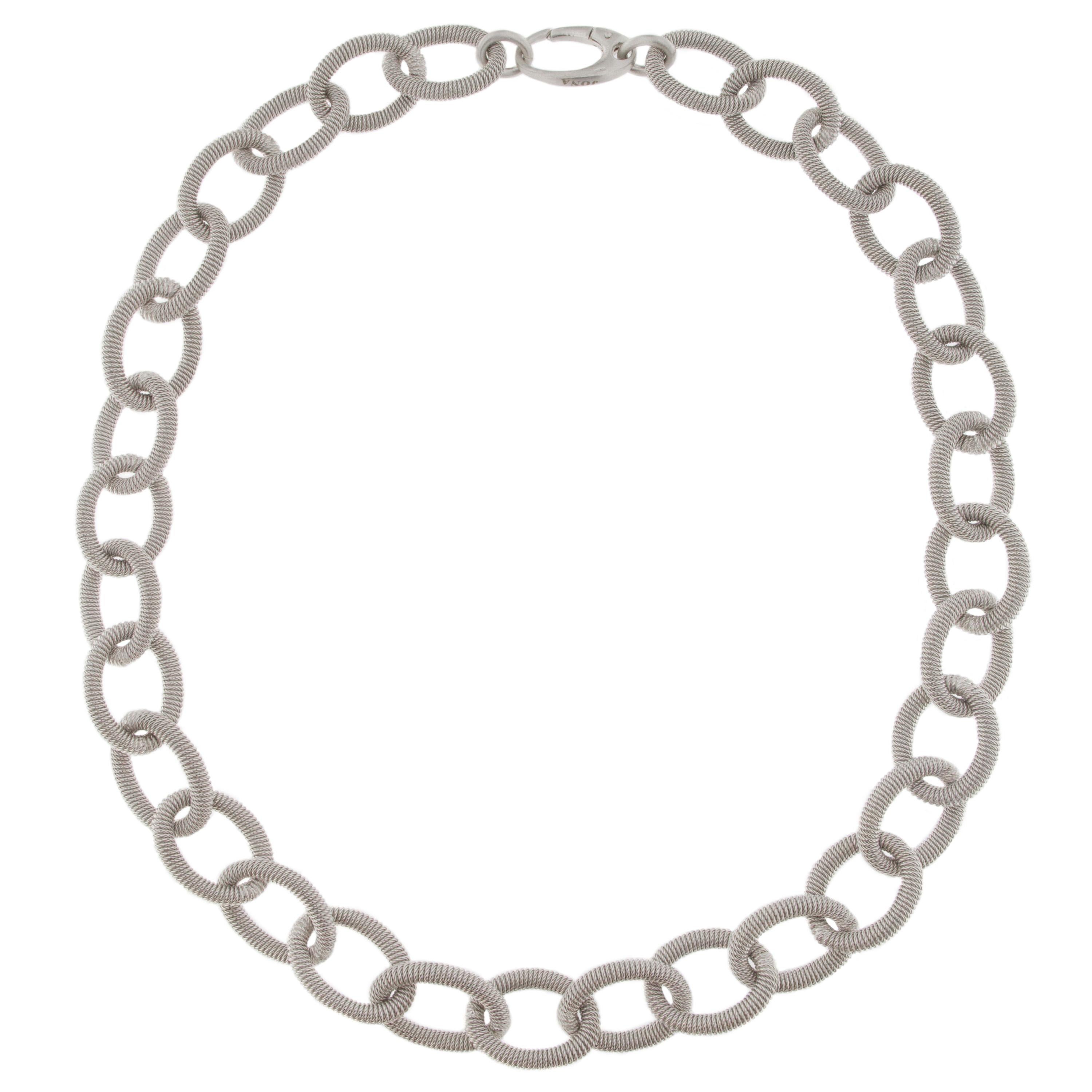 Gliederkette aus gedrehtem Draht von Jona aus Sterlingsilber im Angebot