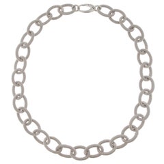 Alex Jona, collier à maillons en argent sterling et chaîne en fil de fer torsadé