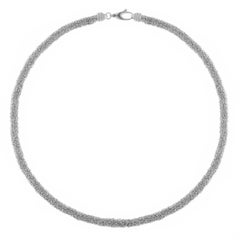 Jona Sterling Silver Woven Chain Necklace