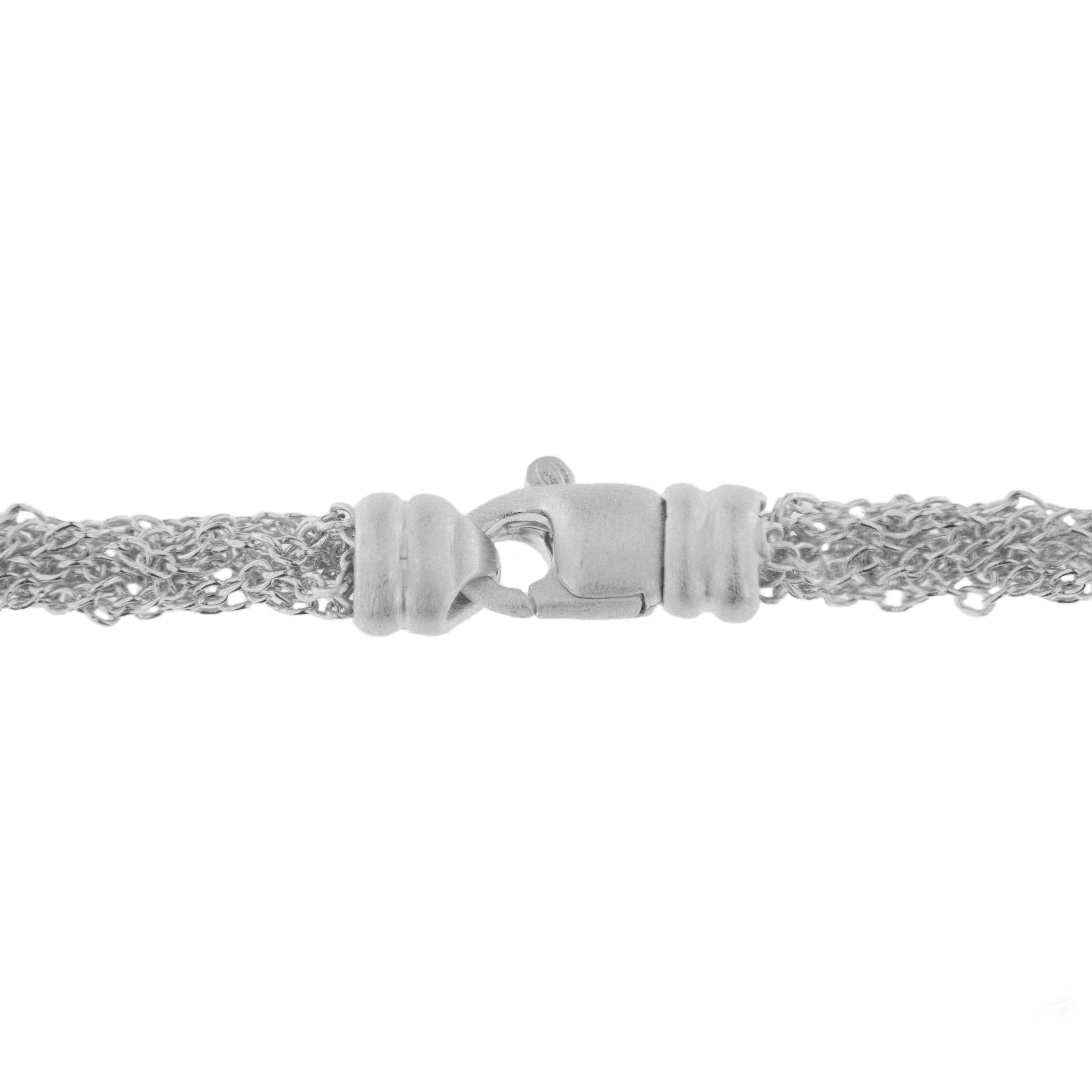 Jona Sterling Silver Woven Multiple Chain Bracelet 2