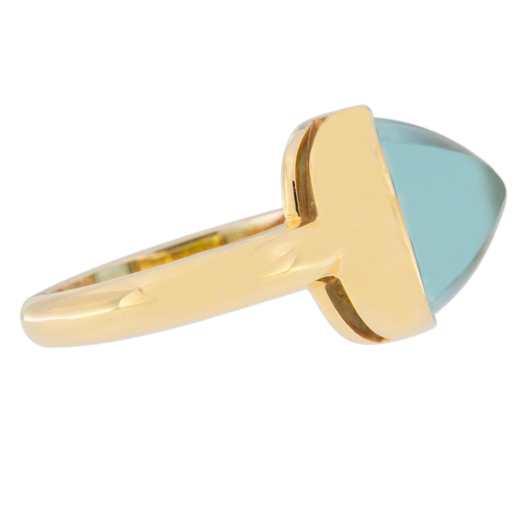 Jona Turquoise Quartz 18 Karat Yellow Gold Ring 3