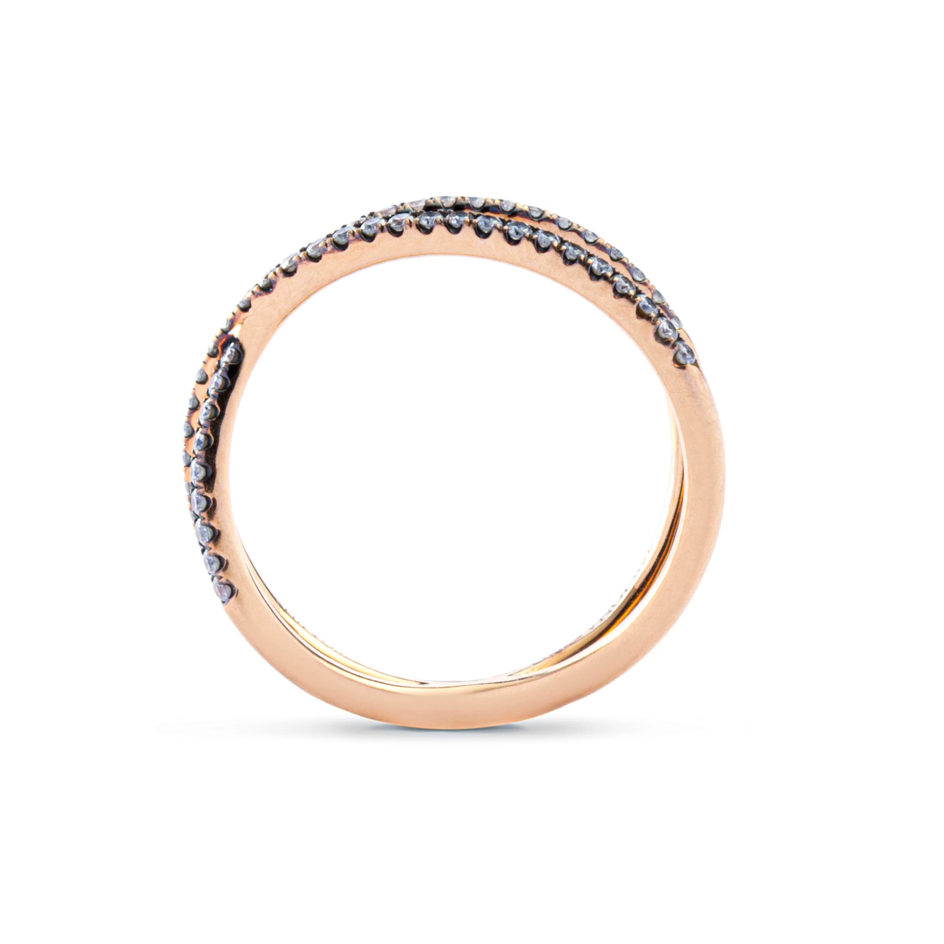 Jona Twiggy White Diamond 18 Karat Rose Gold Ring 5