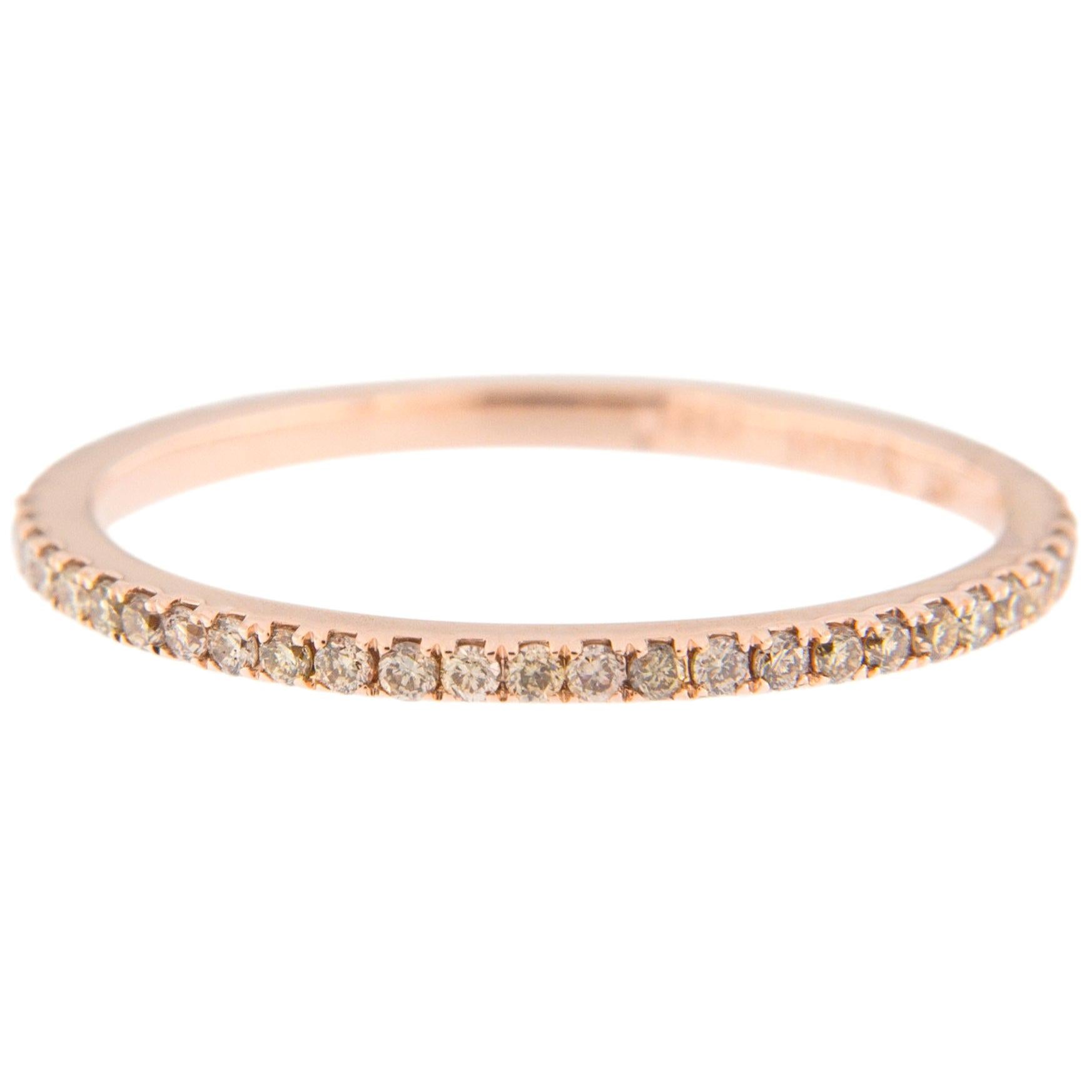 Jona White Diamond 18 Karat Rose Gold Eternity Band Ring