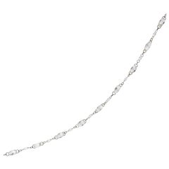 Alex Jona White Diamond 18 Karat White Gold Necklace
