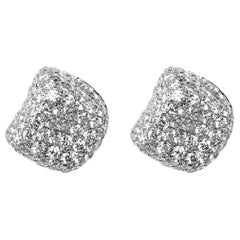 Alex Jona White Diamond 18 Karat White Gold Pebble Stud Earrings