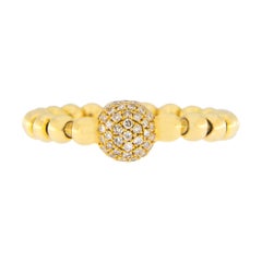 Jona White Diamond 18 Karat Yellow Gold Flexible Ring