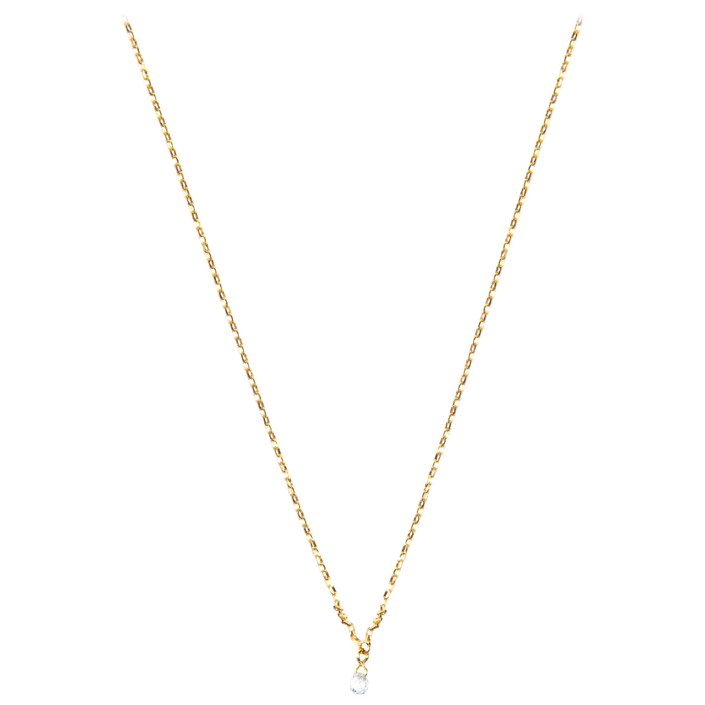 Alex Jona Blue Sapphire 18 Karat Yellow Gold Necklace For Sale at 1stDibs