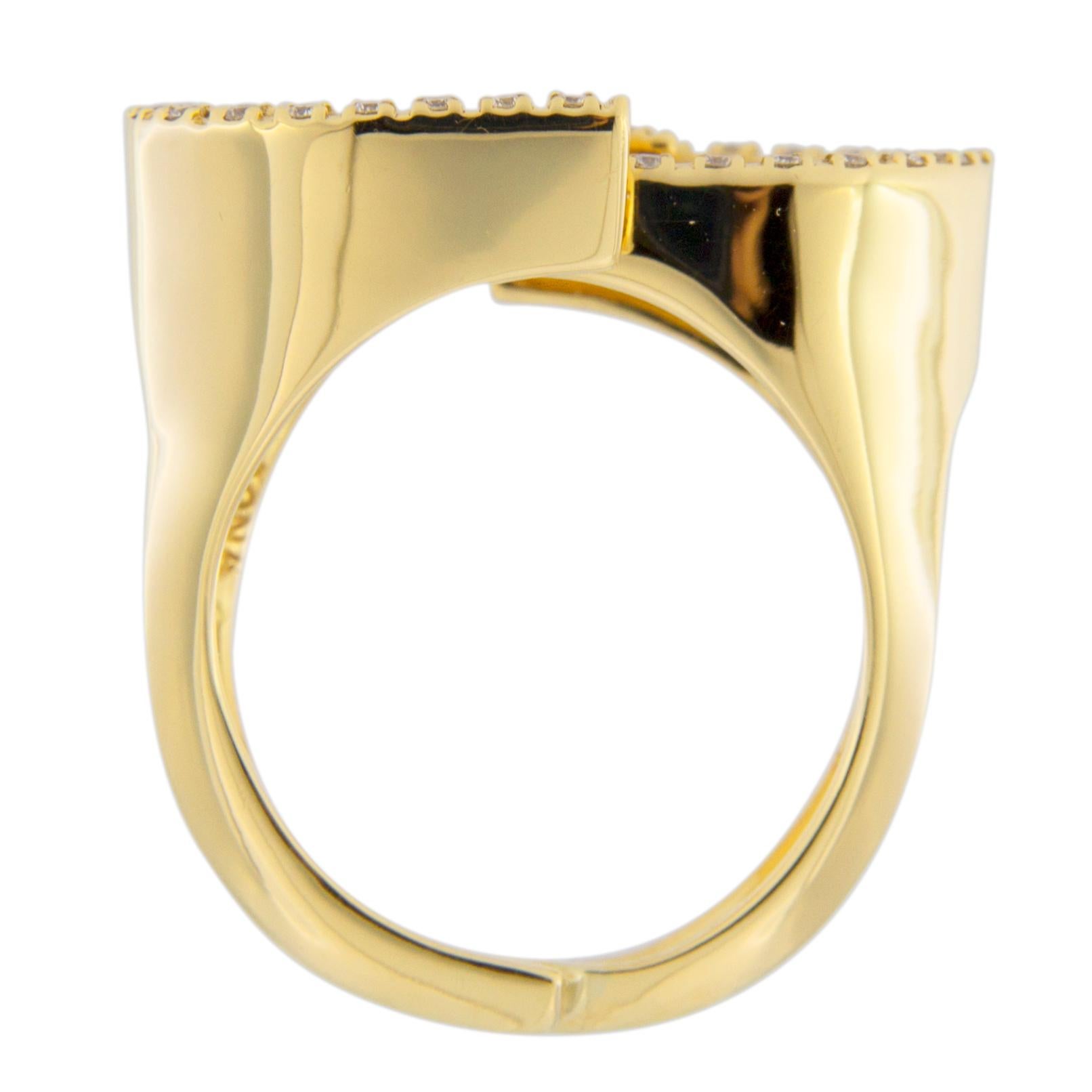 Jona White Diamond 18 Karat Yellow Gold Ring 3