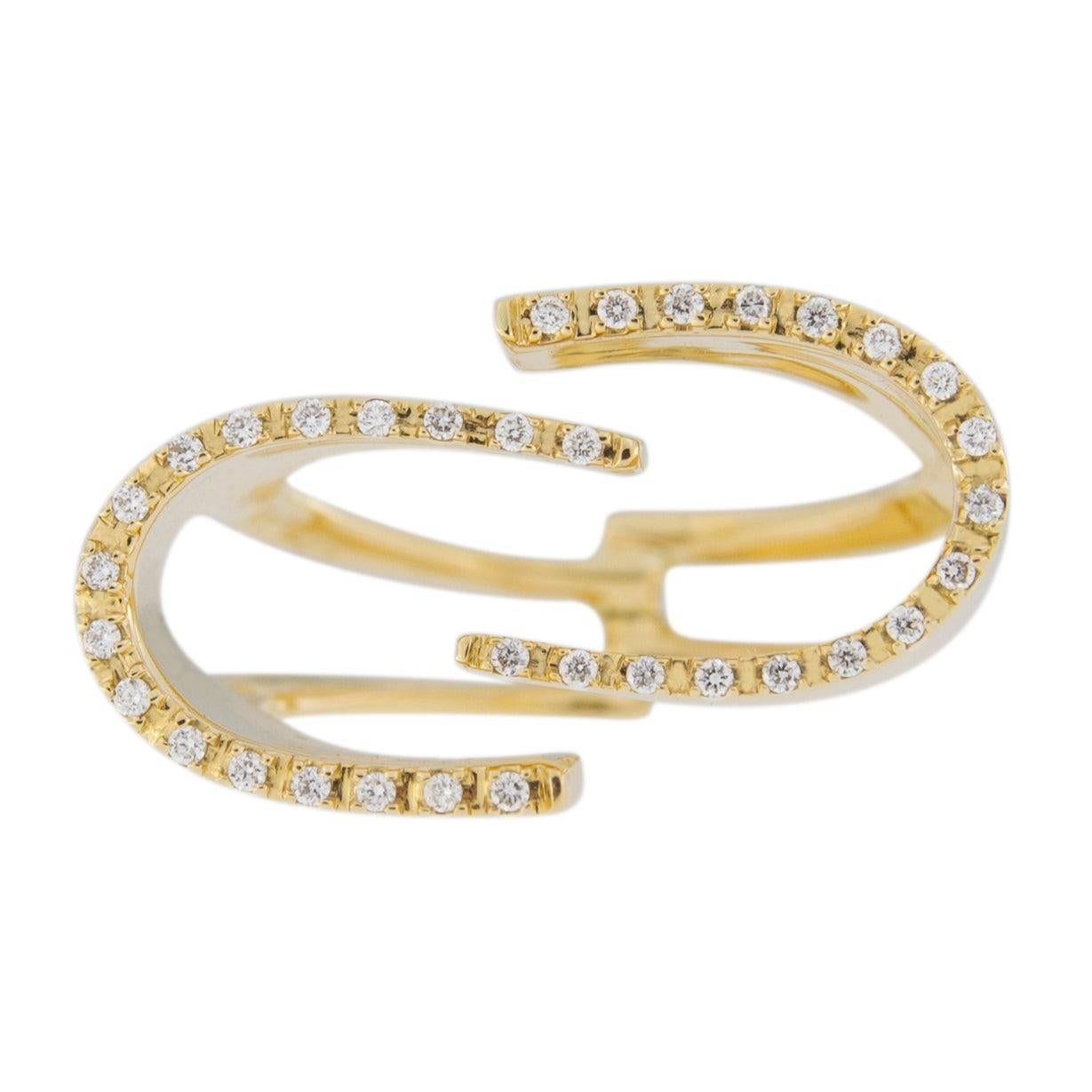 Jona White Diamond 18 Karat Yellow Gold Ring