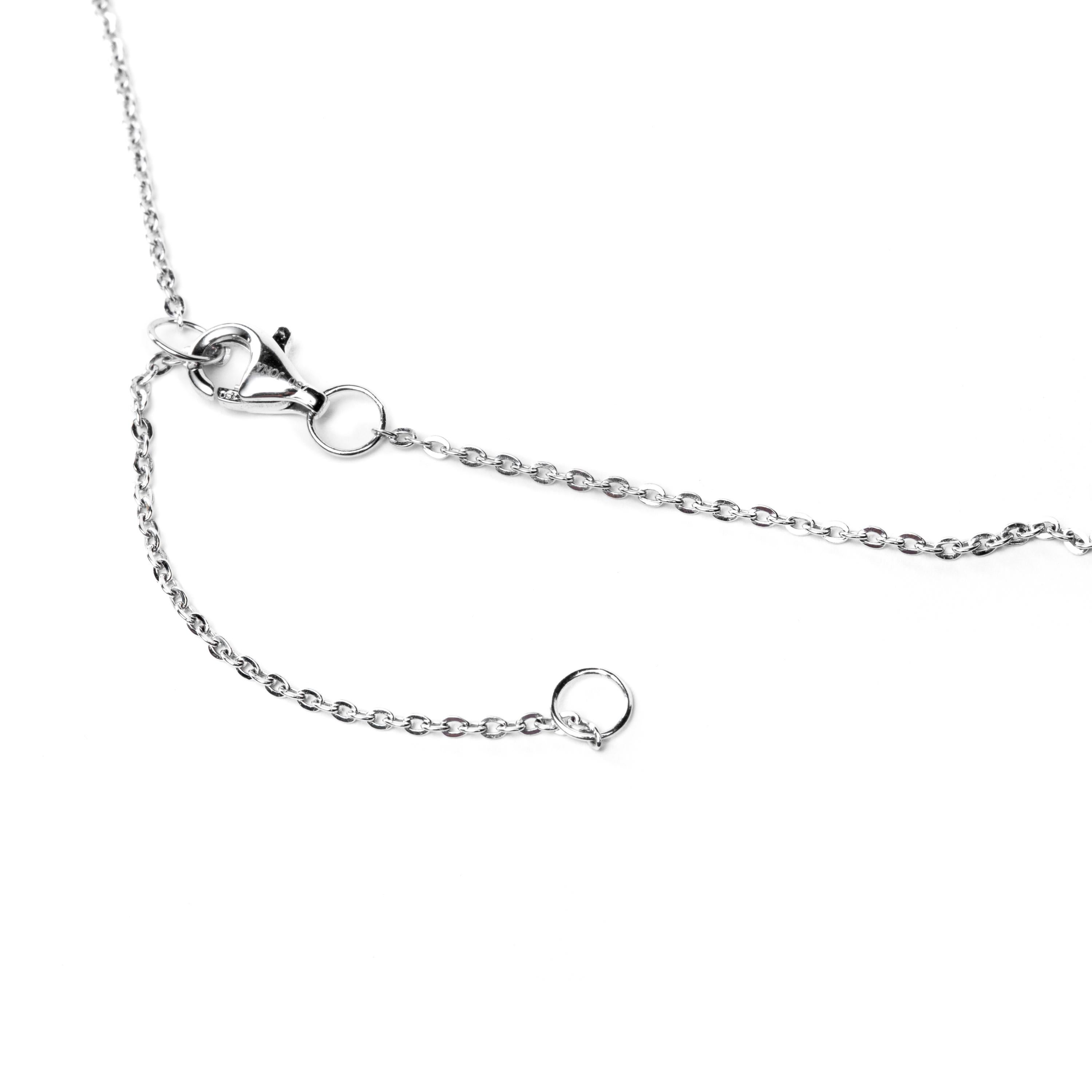 Jona White Diamond White Gold Love Pendant Necklace 1