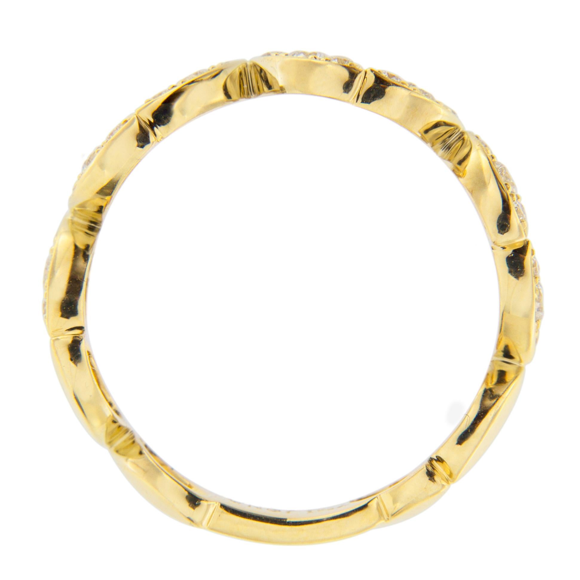 Alex Jona White Diamonds 18 Karat Yellow Gold Ring For Sale 5