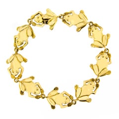 Jona 18 Karat Yellow Gold Frog Link Bracelet