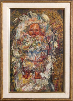 Baby, peinture à l'huile impressionniste sur massonite de Jonah Kinigstein