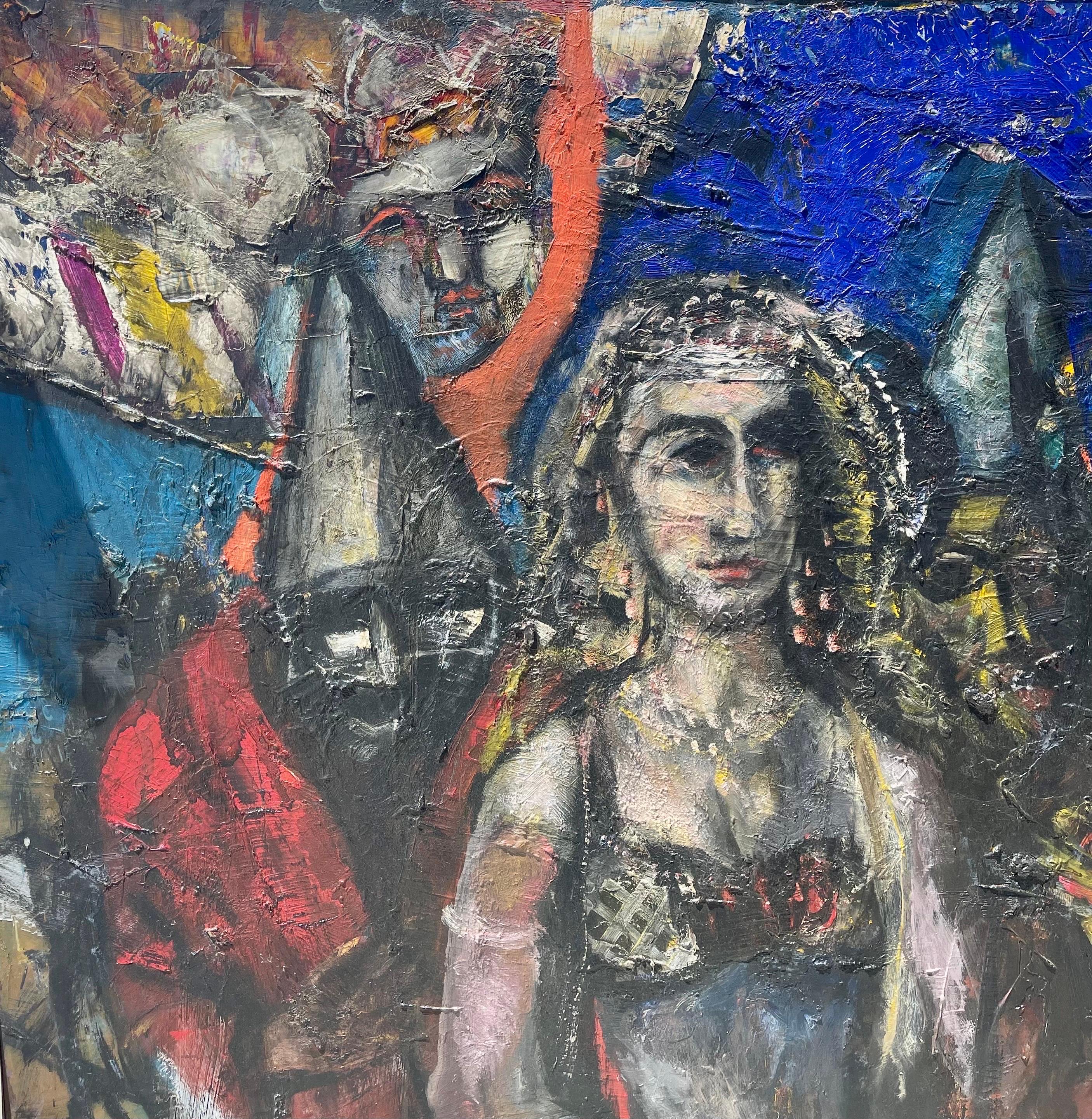 Großes figuratives expressionistisches Ölgemälde Wiederentdeckter Künstler aus New York City im Angebot 9