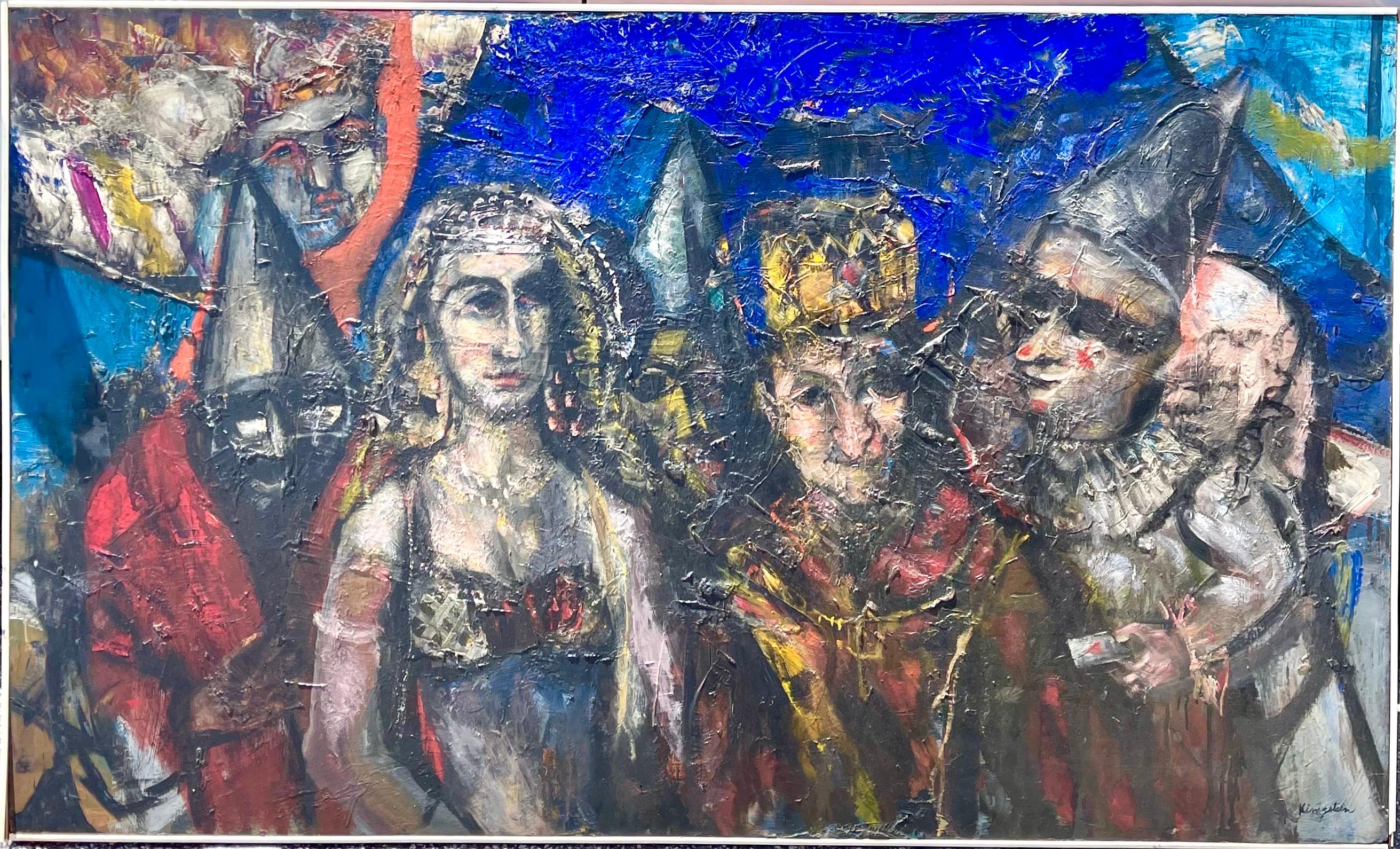 Large Figurative Expressionist Oil Painting Rediscovered New York City Artist For Sale 11