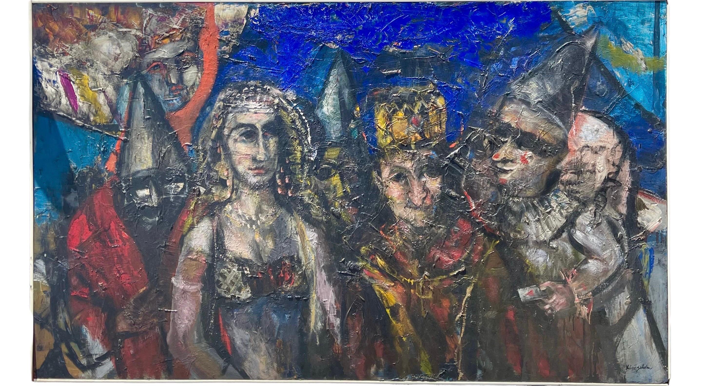 Großes figuratives expressionistisches Ölgemälde Wiederentdeckter Künstler aus New York City im Angebot 3