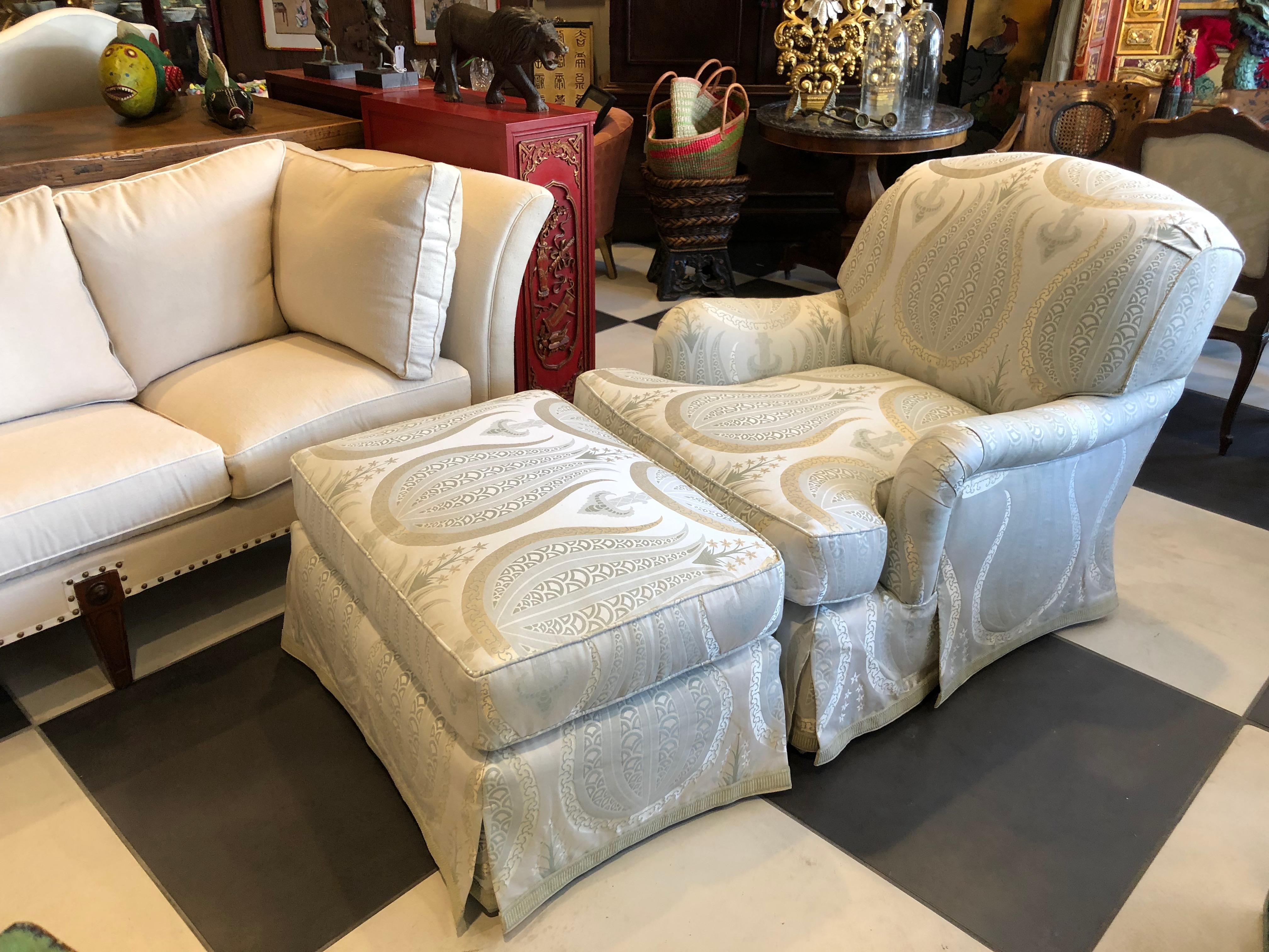 arm chair with ottoman