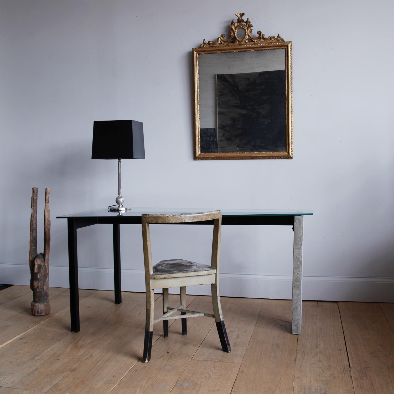 Svedese Tavolo in cemento e acciaio di Jonas Bohlin in vendita