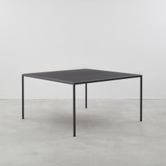 Jonas Bohlin Dining table in metal and leather Sweden - Late 20th century