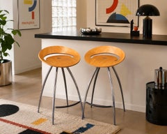 Jonas Bohlin for Magis Pair of Post-Modern "Lyra" Bar Stools