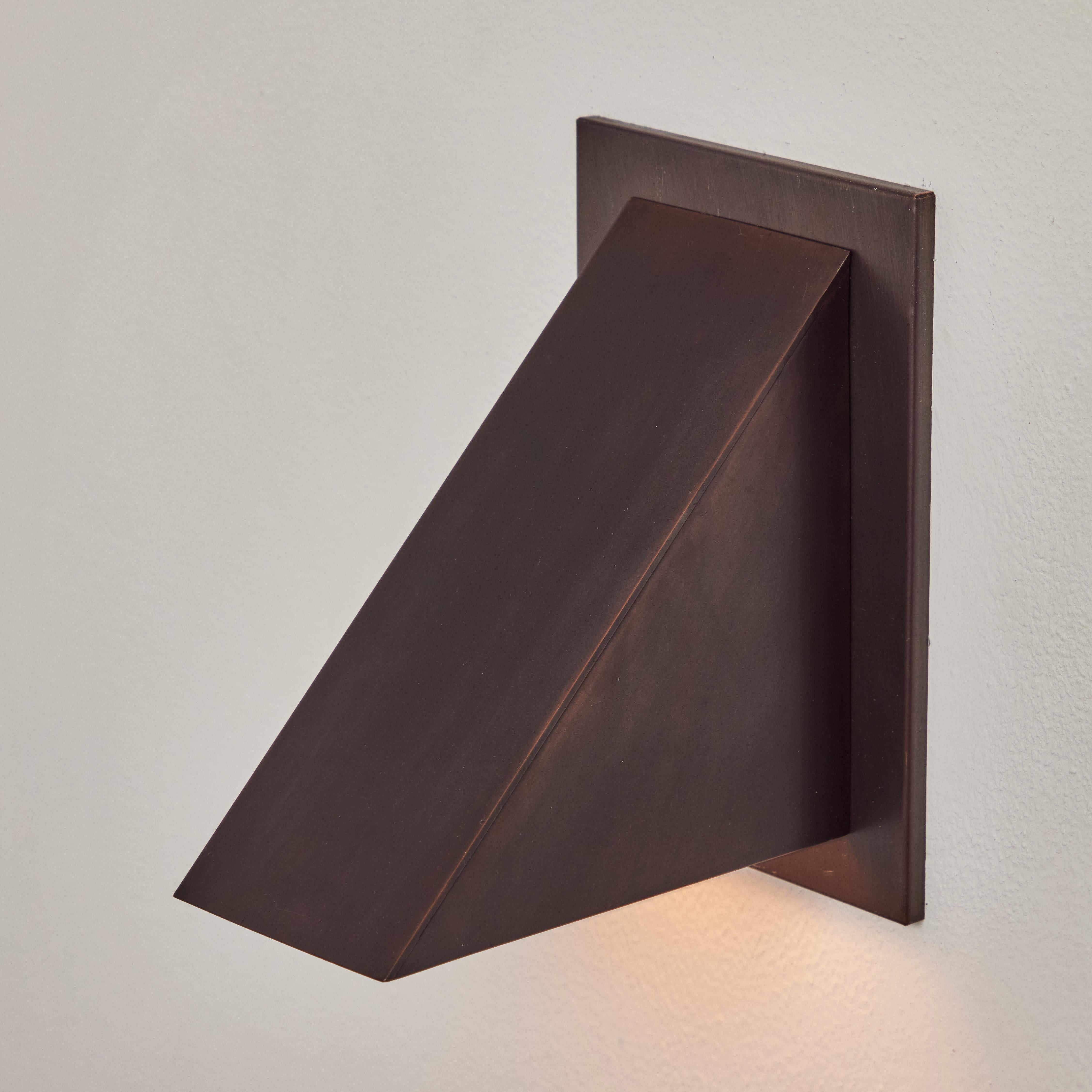 Contemporary Jonas Bohlin 'Oxid' Dark Brown Patinated Outdoor Wall Light for Örsjö For Sale