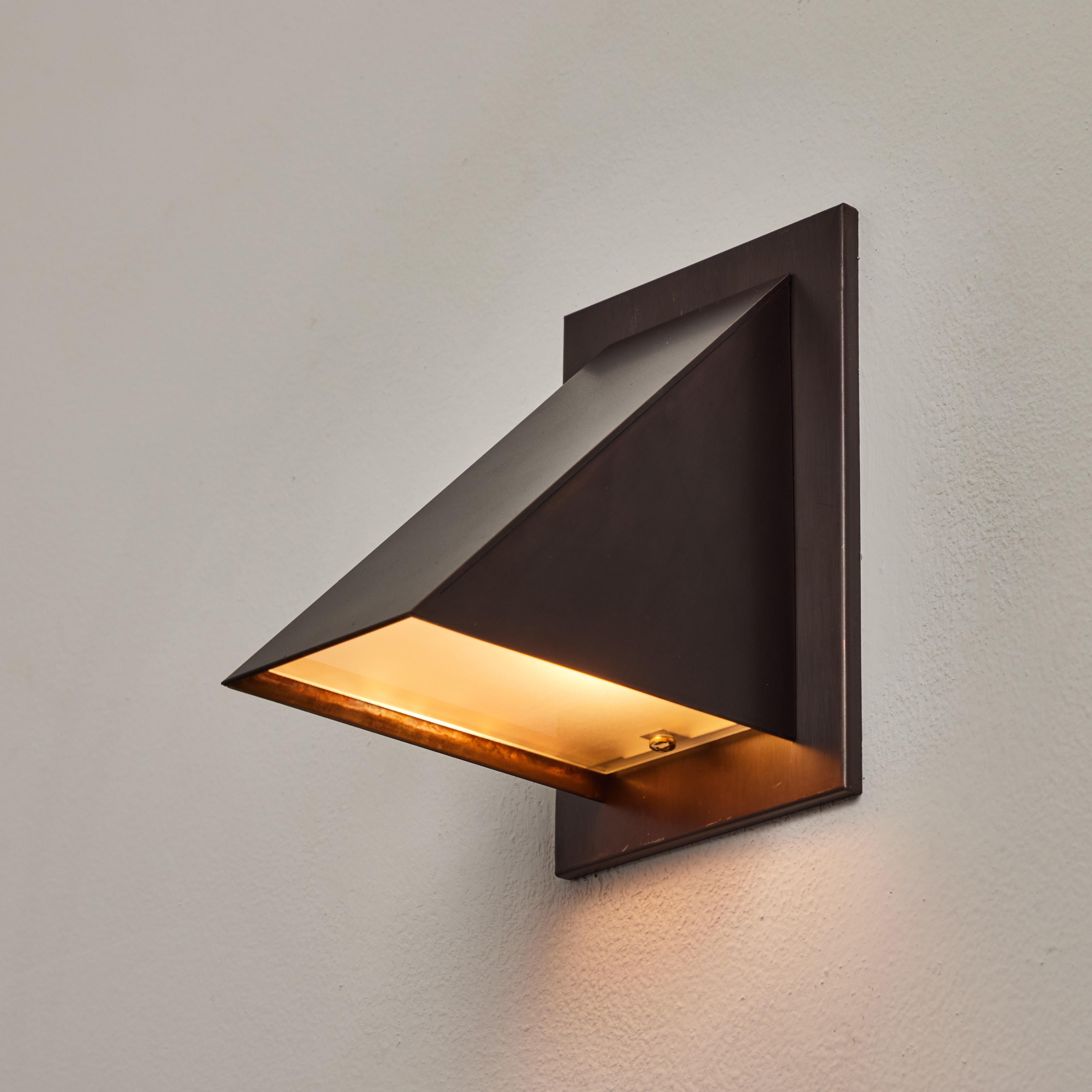 Metal Jonas Bohlin 'Oxid' Dark Brown Patinated Outdoor Wall Light for Örsjö For Sale