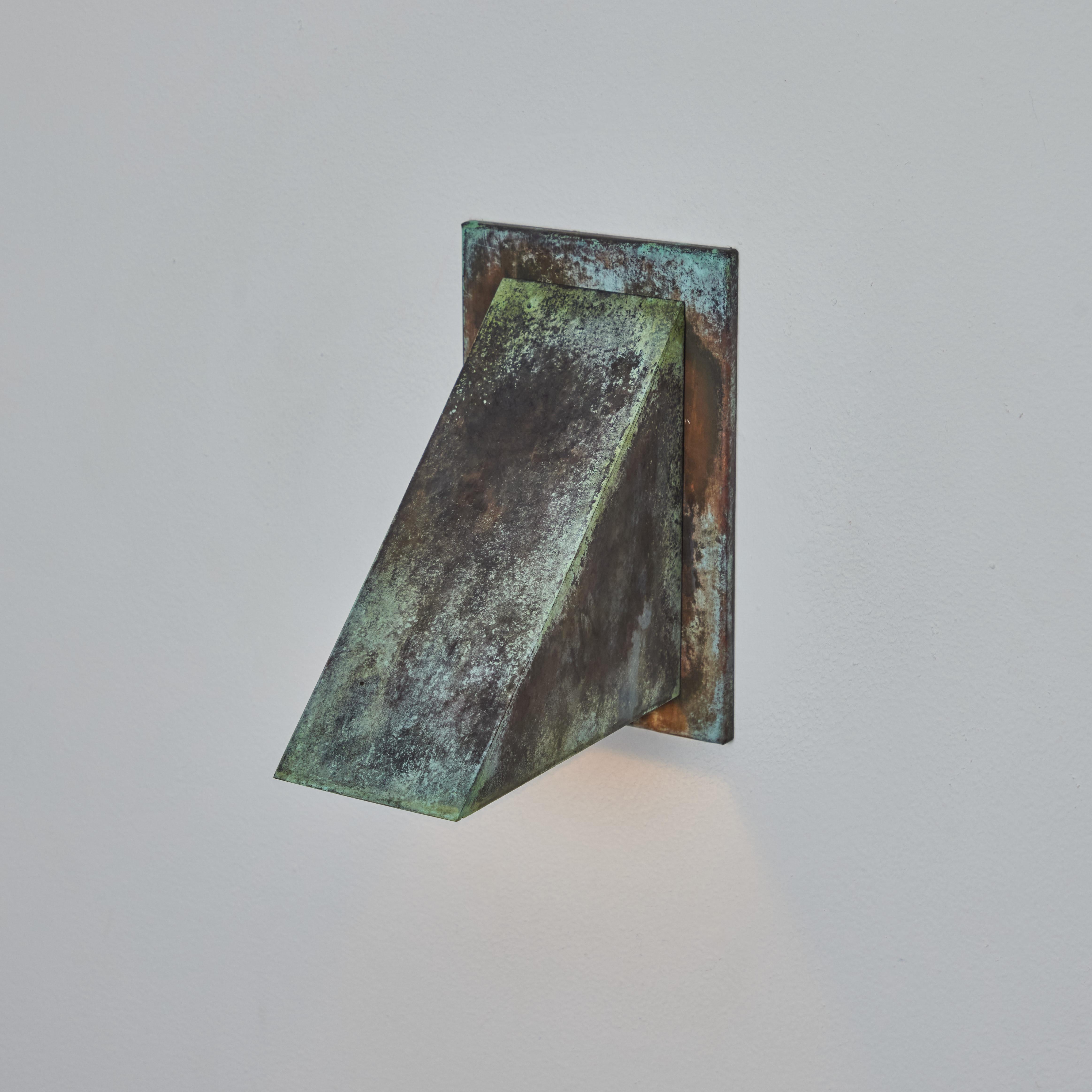 Opaline Glass Jonas Bohlin 'Oxid' Darkly Patinated Outdoor Wall Light for Örsjö For Sale