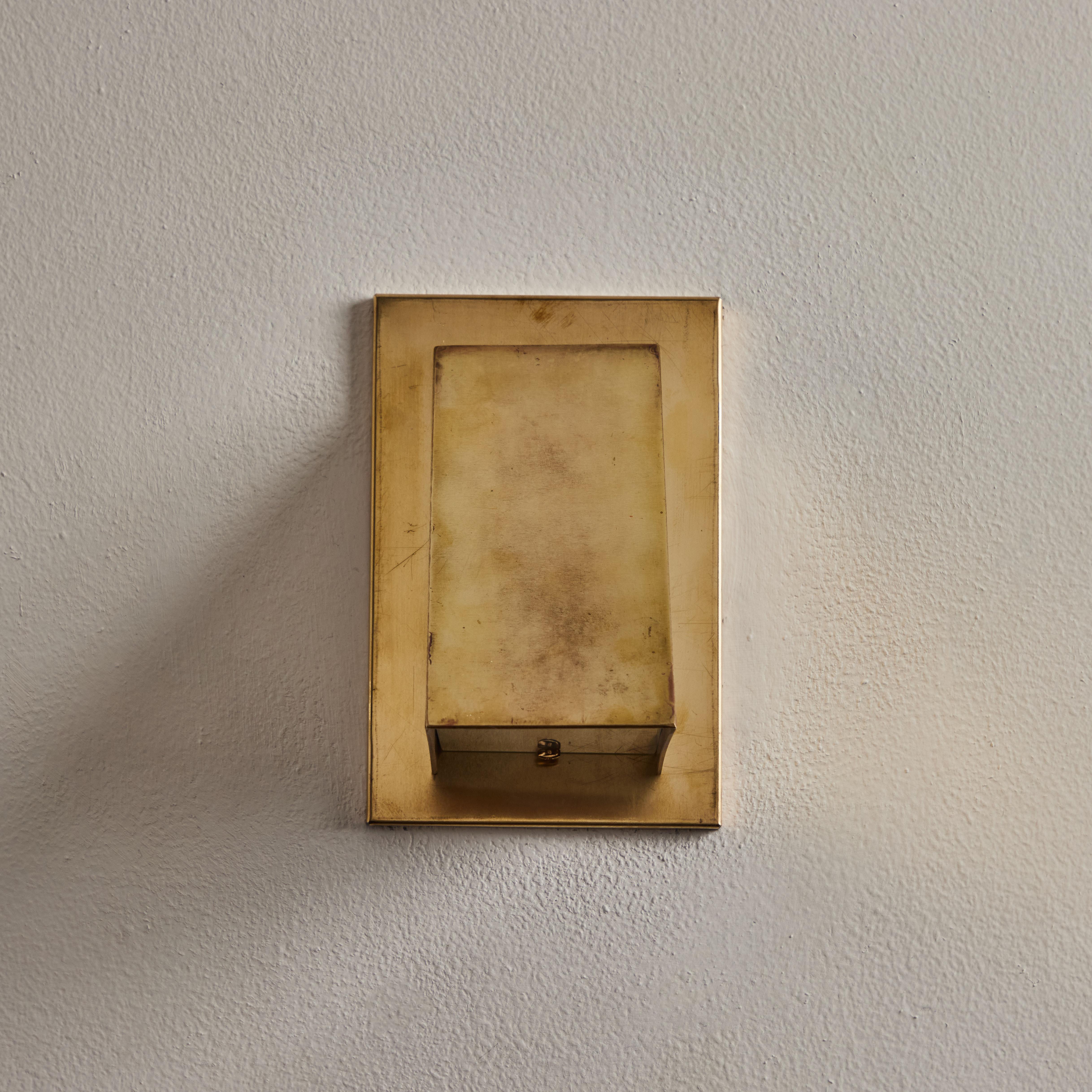 Scandinavian Modern Jonas Bohlin 'Oxid' Raw Brass Outdoor Wall Light for Örsjö For Sale